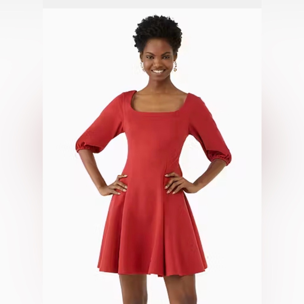 Kate Spade Ponte Puff-Sleeve Sheath Dress